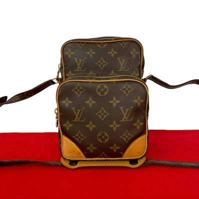 LOUIS VUITTON ルイヴィトン アマゾン モノグラム レザー PVC ショルダーバッグ ブラウン
21094