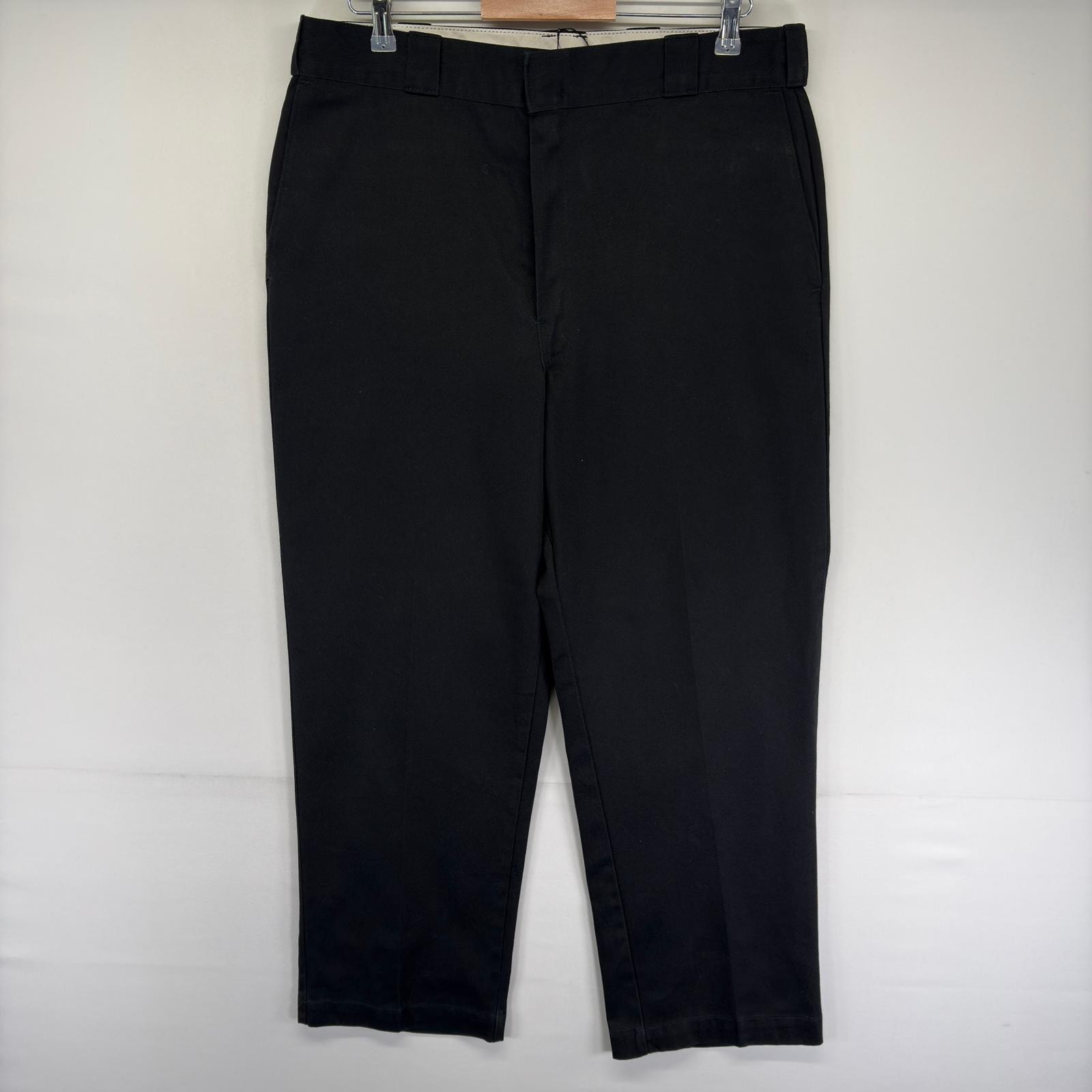 古着 80's/80年代 ヴィンテージ ディッキーズ Dickies USA製 パンツ タロンジップ チビタグ ジップ w38 L30  ブラック系 メンズ