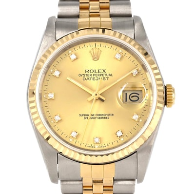 【ノーメンテナンス還元価格】ロレックス デイトジャスト 16233G. SSxYG 自動巻 R番