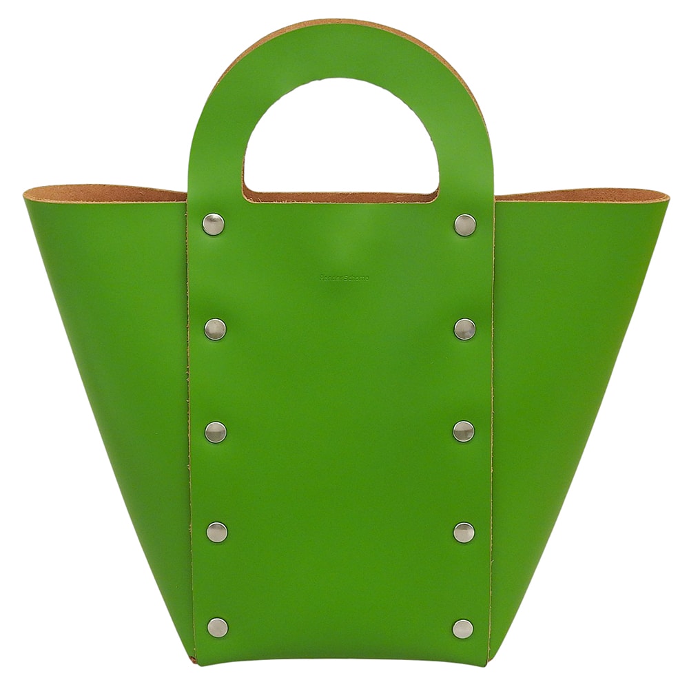 エンダースキーマ 美品 assemble daikei hand bag s レザー ハンドバッグ レディース グリーン