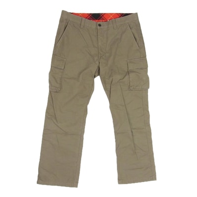 COMME des GARCONS HOMME コムデギャルソンオム パンツ HF-P067 AD2010 裏地チェック コットン カーゴ パンツ カーキ系 S【中古】