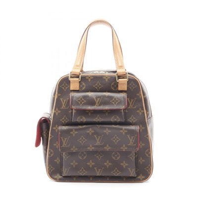 ルイ・ヴィトン LOUIS VUITTON エクサントリシテ モノグラム ハンドバッグ バッグ PVCコーティングキャンバス レザー レディース ブラウン系 M51161 【中古】