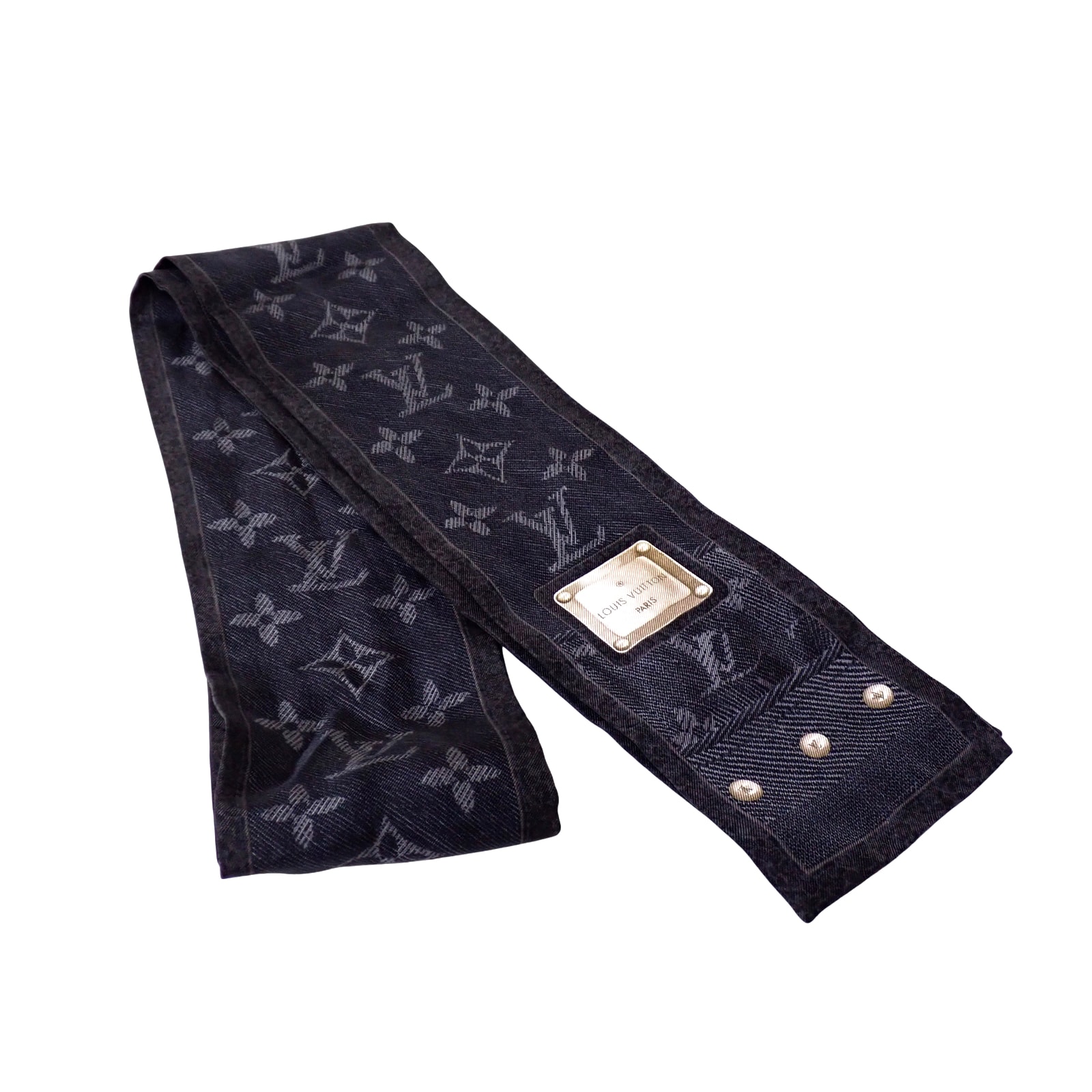 LOUIS VUITTON ルイ・ヴィトン バンドー ニュー デニム M72338 グレー レディース スカーフ
LV