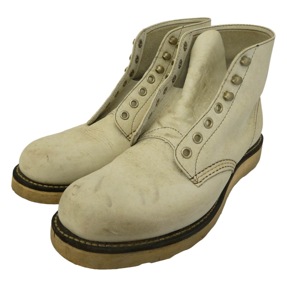 RED WING レッドウィング 8873 刺繍羽根タグ アイリッシュセッター ワークブーツ オフホワイト系 8.5【中古】
