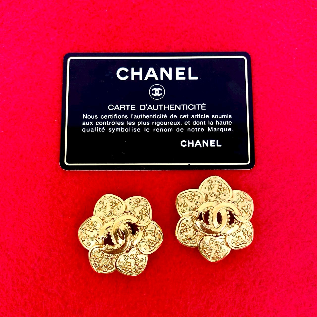 CHANEL シャネル ココマーク GP イヤリング ゴールド
 10552