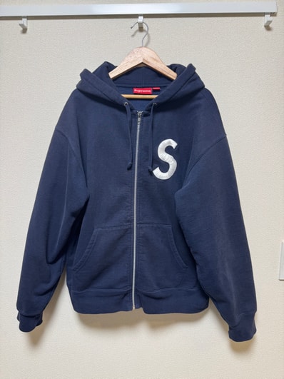 Supreme S Logo Zip Up Hooded Sweatshirt "Navy" (FW24)