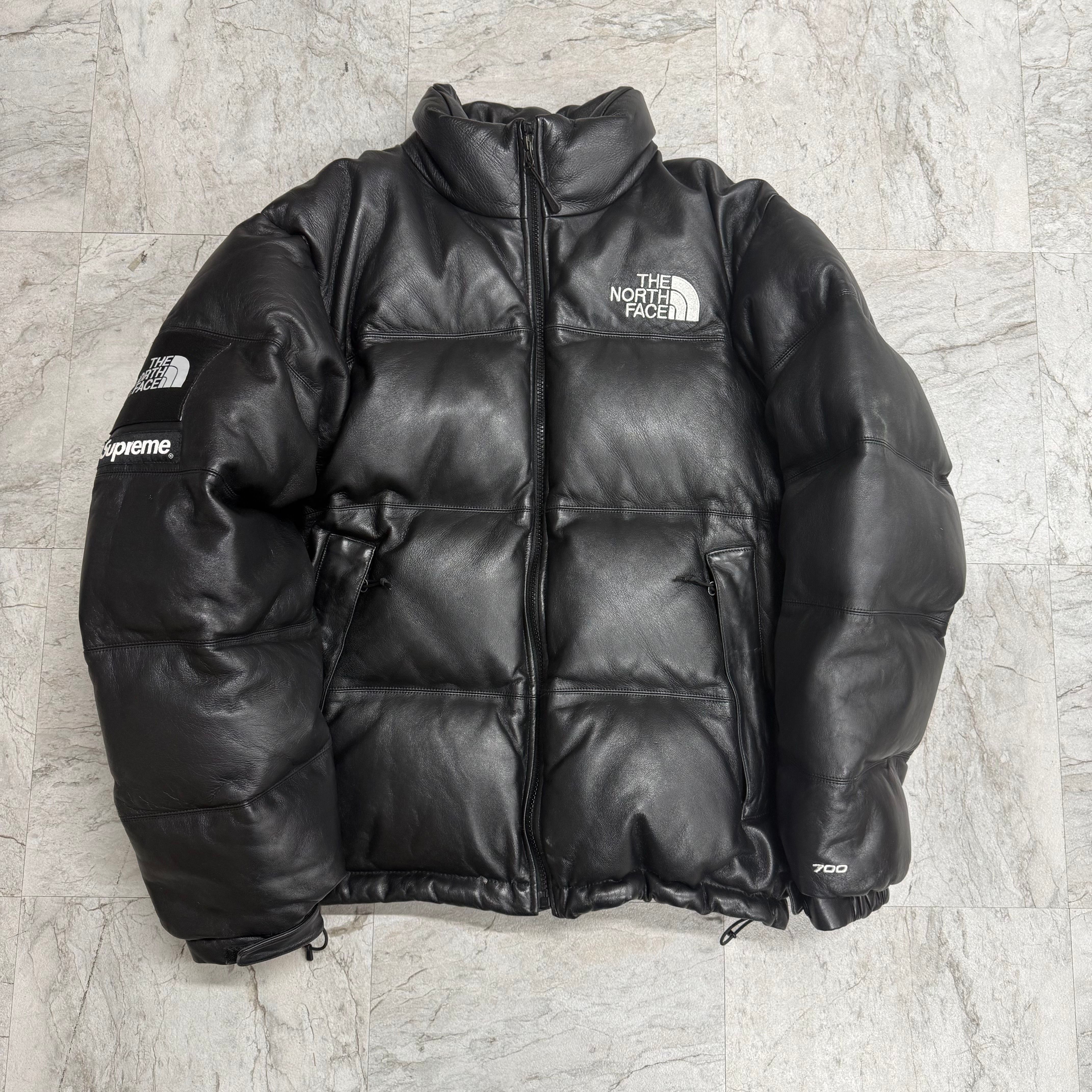 Supreme x The North Face Leather Nuptse Jacket "Black"
