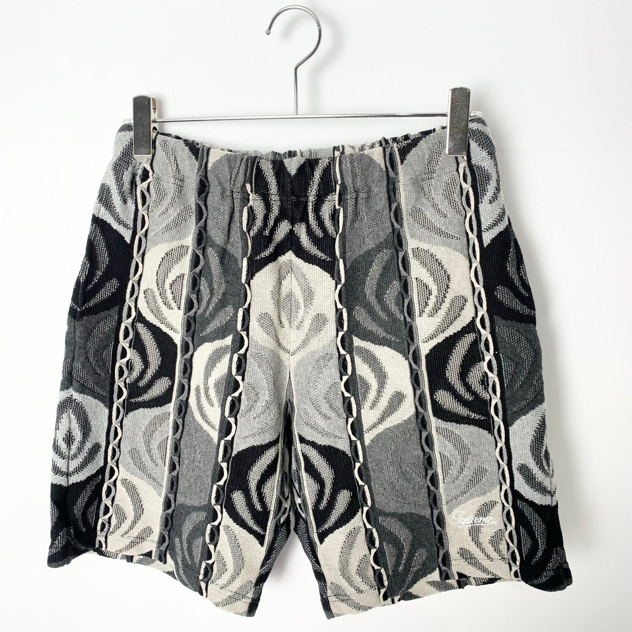 Supreme Abstract Textured Knit Short "Black"