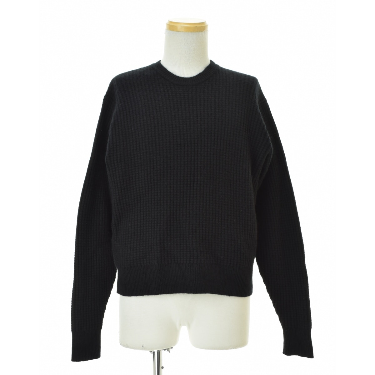Stussy Waffle Knit Cashmere Crew "Black"