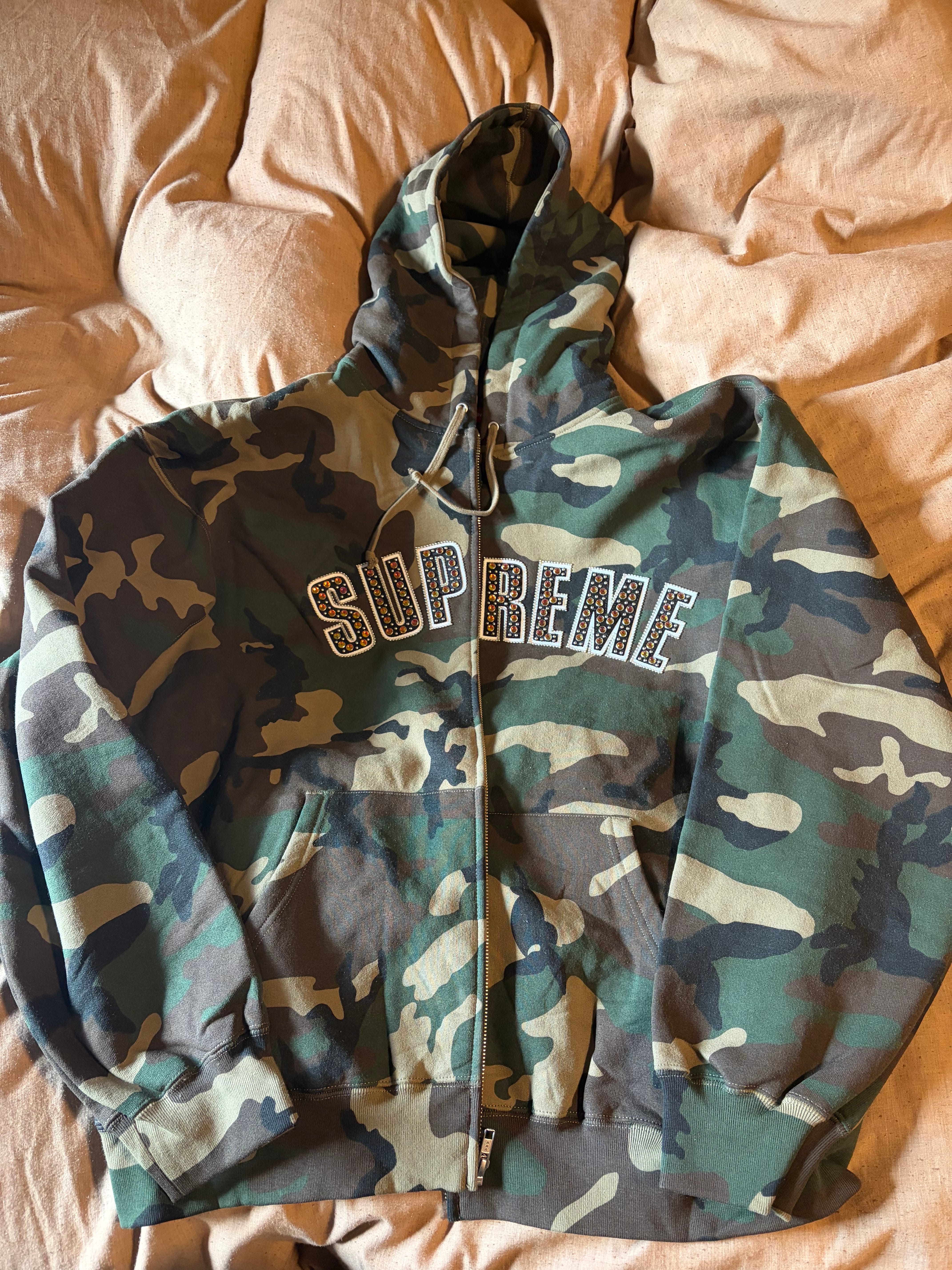 Supreme x B.B. Simon Zip Up Hooded Sweatshirt "Woodland Camo"