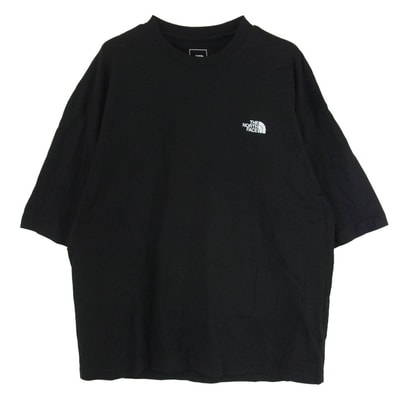 THE NORTH FACE ノースフェイス Tシャツ NT32434 胸ロゴプリント クルーネック 半袖 Tシャツ ブラック系 XL【中古】