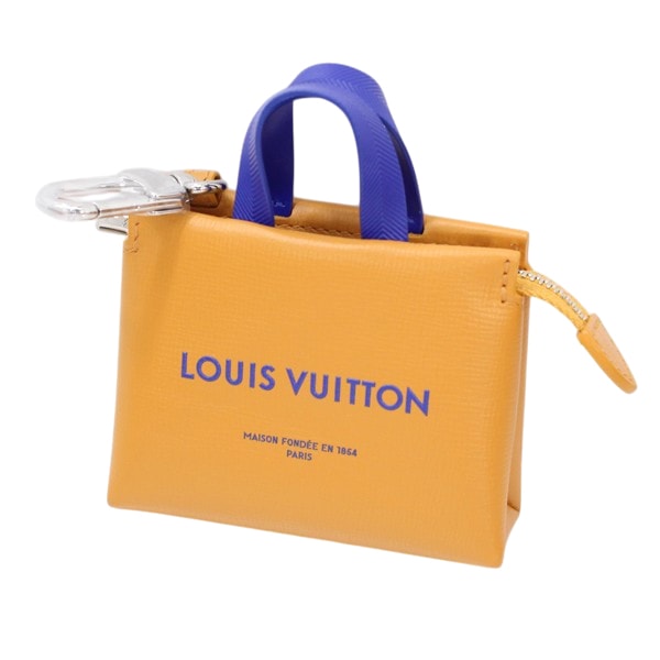 【新品】ルイヴィトン バッグチャーム・LV ミニ ショッパー LOUIS VUITTON M02699 オレンジショッパー レザー ショップバッグを可愛らしく模したチャーム レディース メンズ  ビトン ブランド ギフト プレゼント