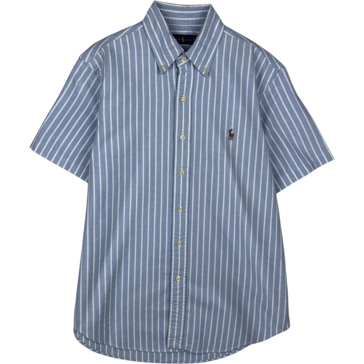 古着 ラルフローレン Ralph Lauren 半袖 ボタンダウン ストライプシャツ メンズS相当/eaa495222