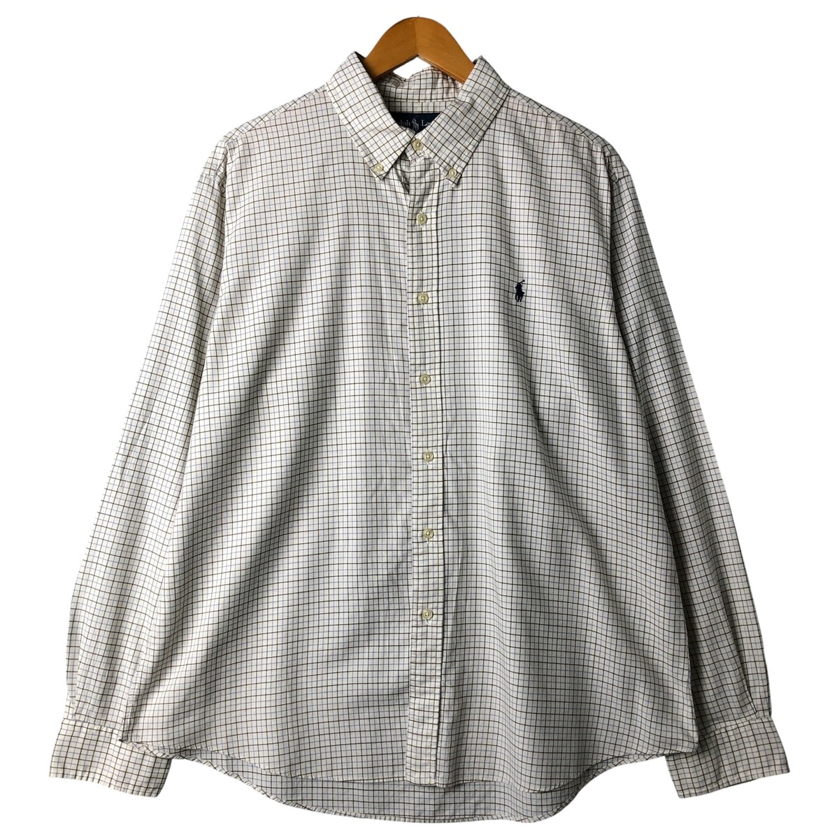 古着 ラルフローレン Ralph Lauren 長袖 ボタンダウンチェックシャツ メンズXL相当/eaa597077