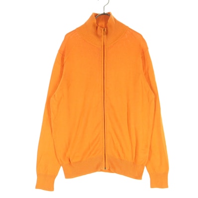 ZARA MAN ザラマン 長袖 ドライバーズ ニットジャケット L オレンジ