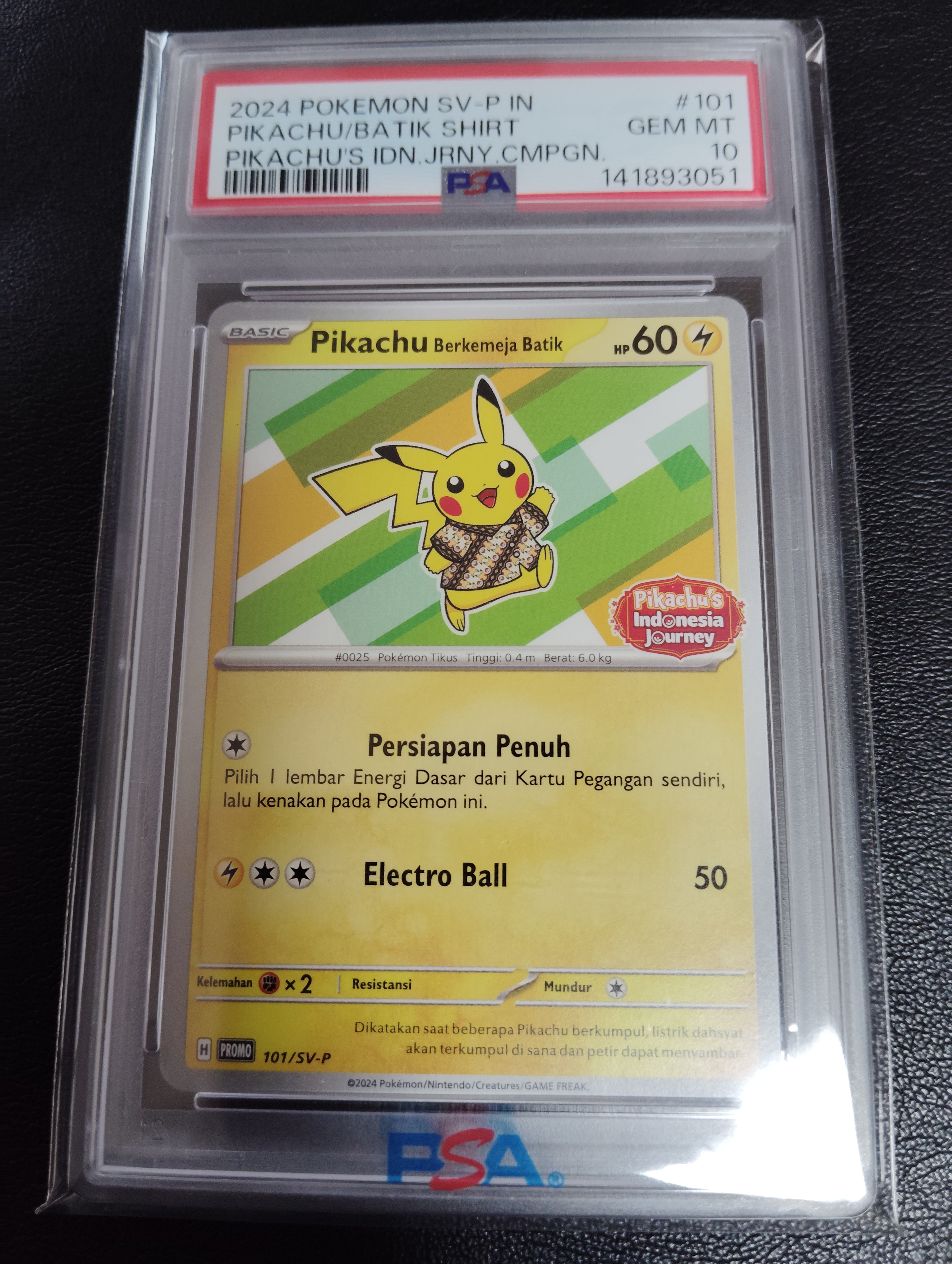 PSA10】バティックシャツを着たピカチュウ (ピカチュウ柄) P [SV-P 101