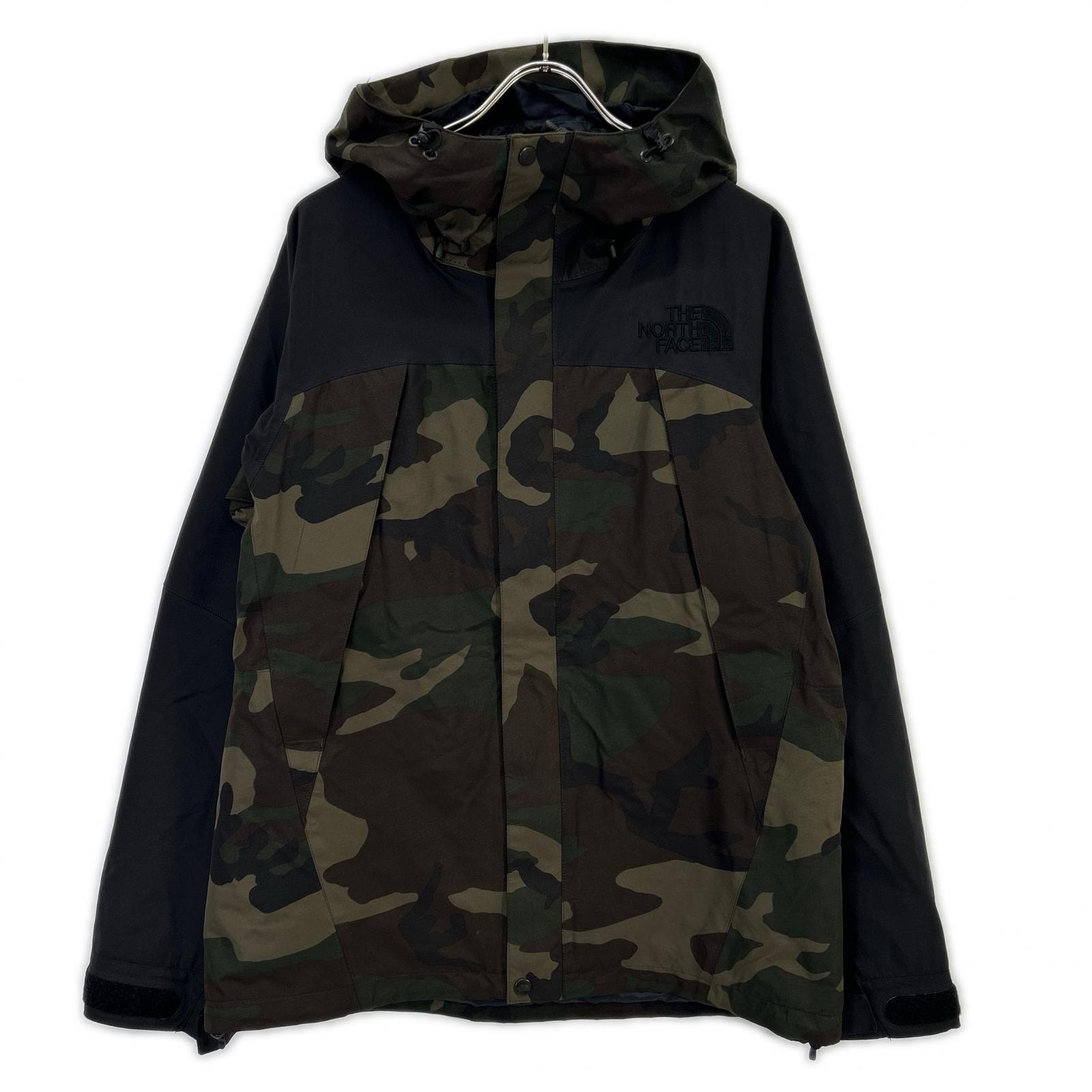 ノースフェイス NP61545 ブラック カモフラ NOVELTY MOUNTAIN JACKET ノベルティ マウンテンジャケット L