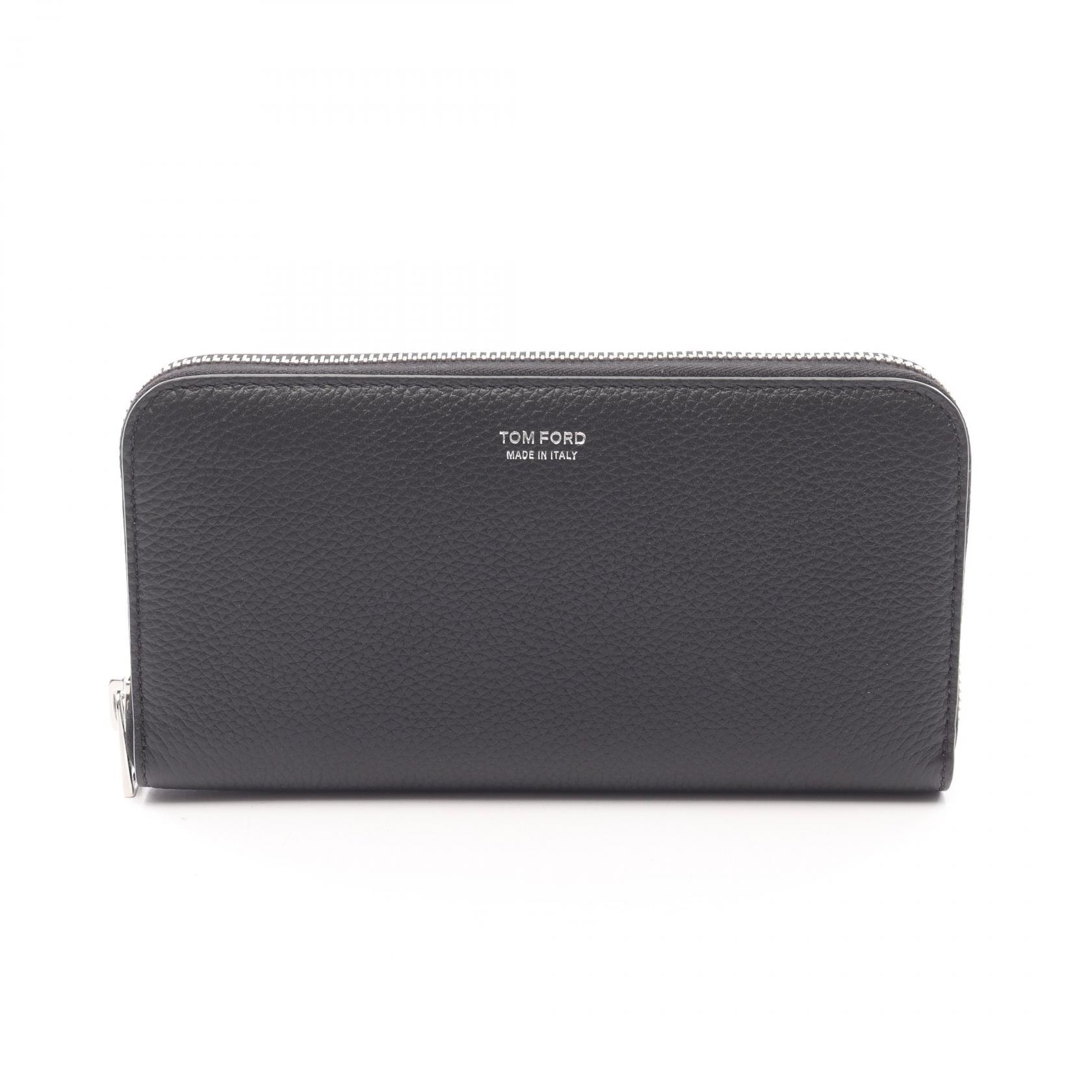 トムフォード TOM FORD ラウンド長財布 財布 レザー メンズ ブラック系 Y0241LCL158G1N001 【新品】