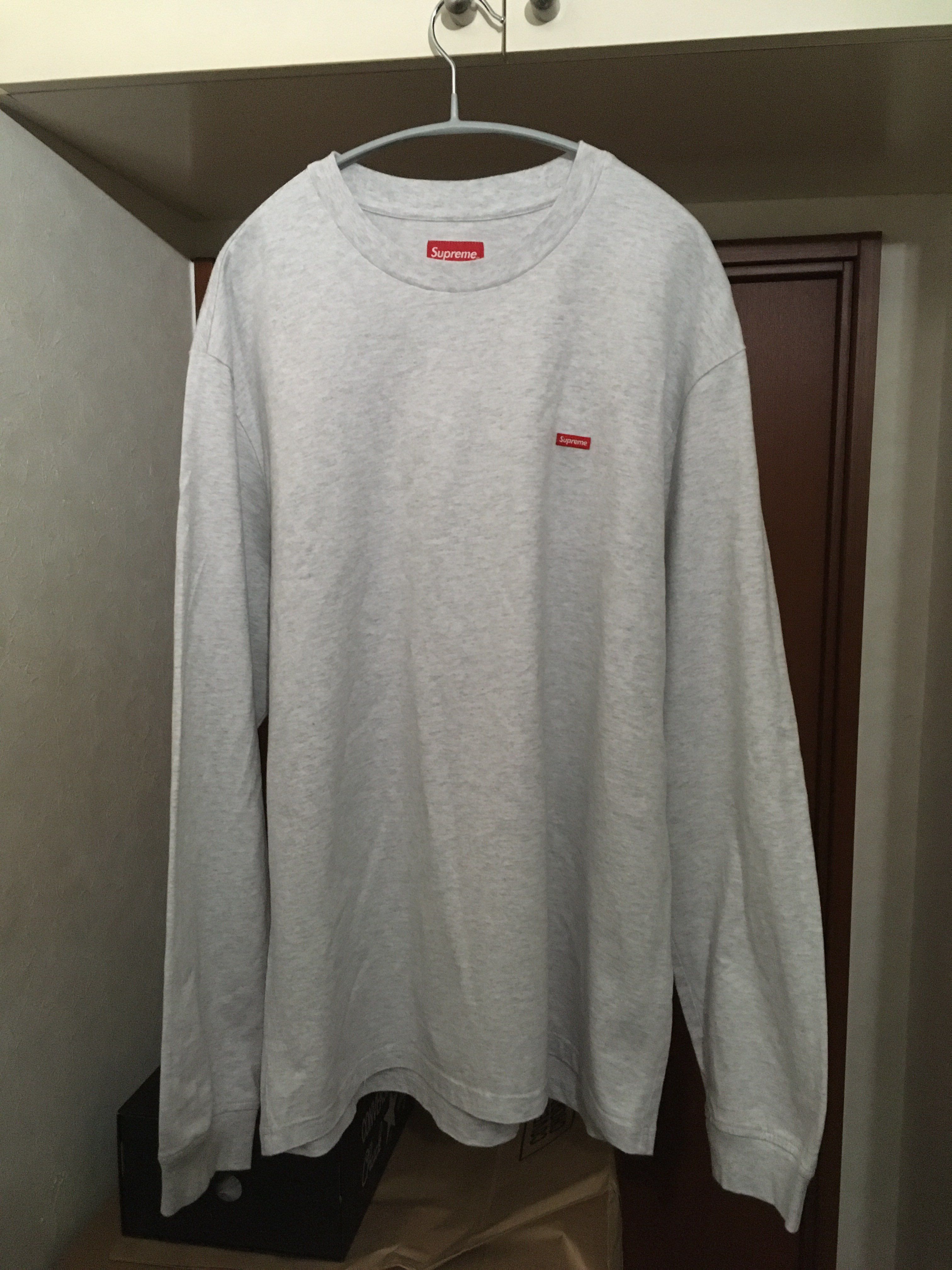 Supreme Small Box L/S Tee "Grey"(21SS)