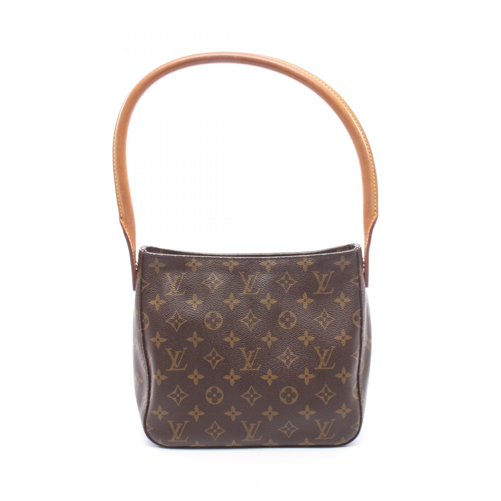 ルイ・ヴィトン LOUIS VUITTON ルーピングMM モノグラム ショルダーバッグ バッグ PVCコーティングキャンバス レザー レディース ブラウン系 M51146 【中古】