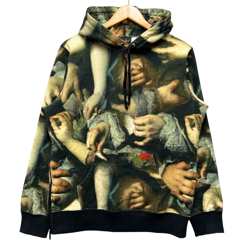 SUPREME シュプリーム × UNDERCOVER Hooded Sweatshirt 総柄 スウェットパーカー ブラック系 サイズ M 正規品 / 53726