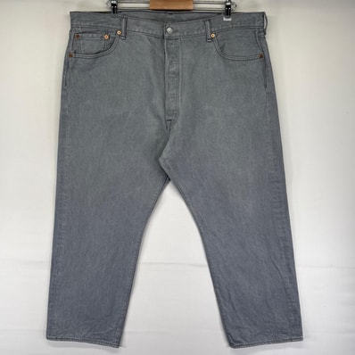 古着 リーバイス Levi's デニム パンツ Gパン カラーデニム 501 大きいサイズ ストレート ボタンフライ W44 L30 グレー系 メンズ