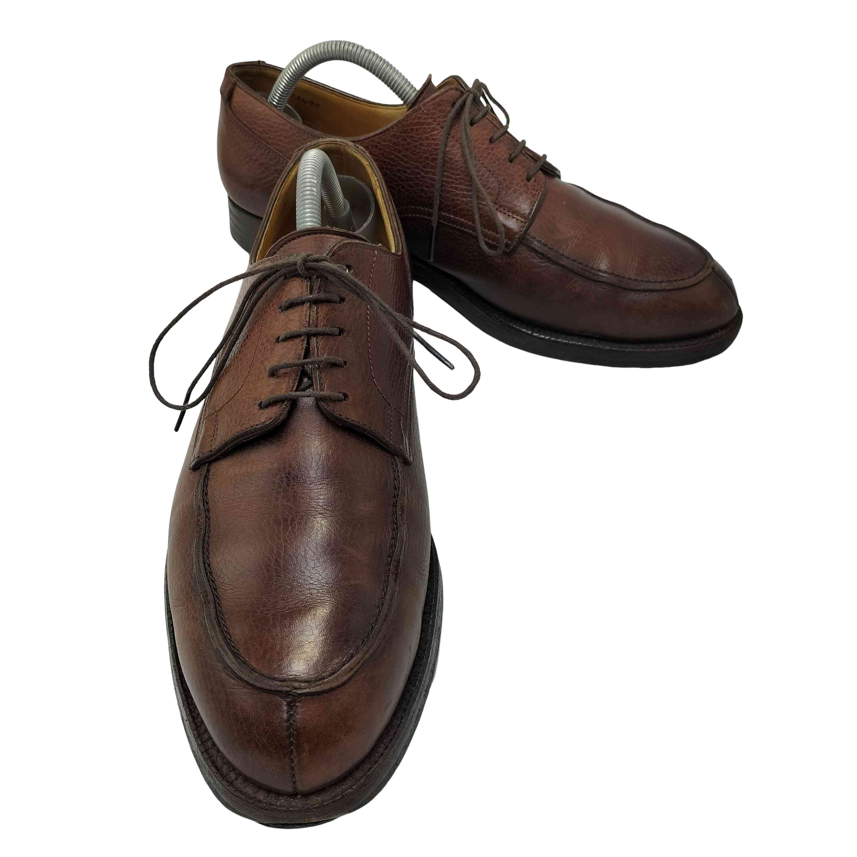 70S 別注 PEAL & Co 325 英国製 U TIP SHOES Uチップ シュリンクレザー シューズ【1137729558938】