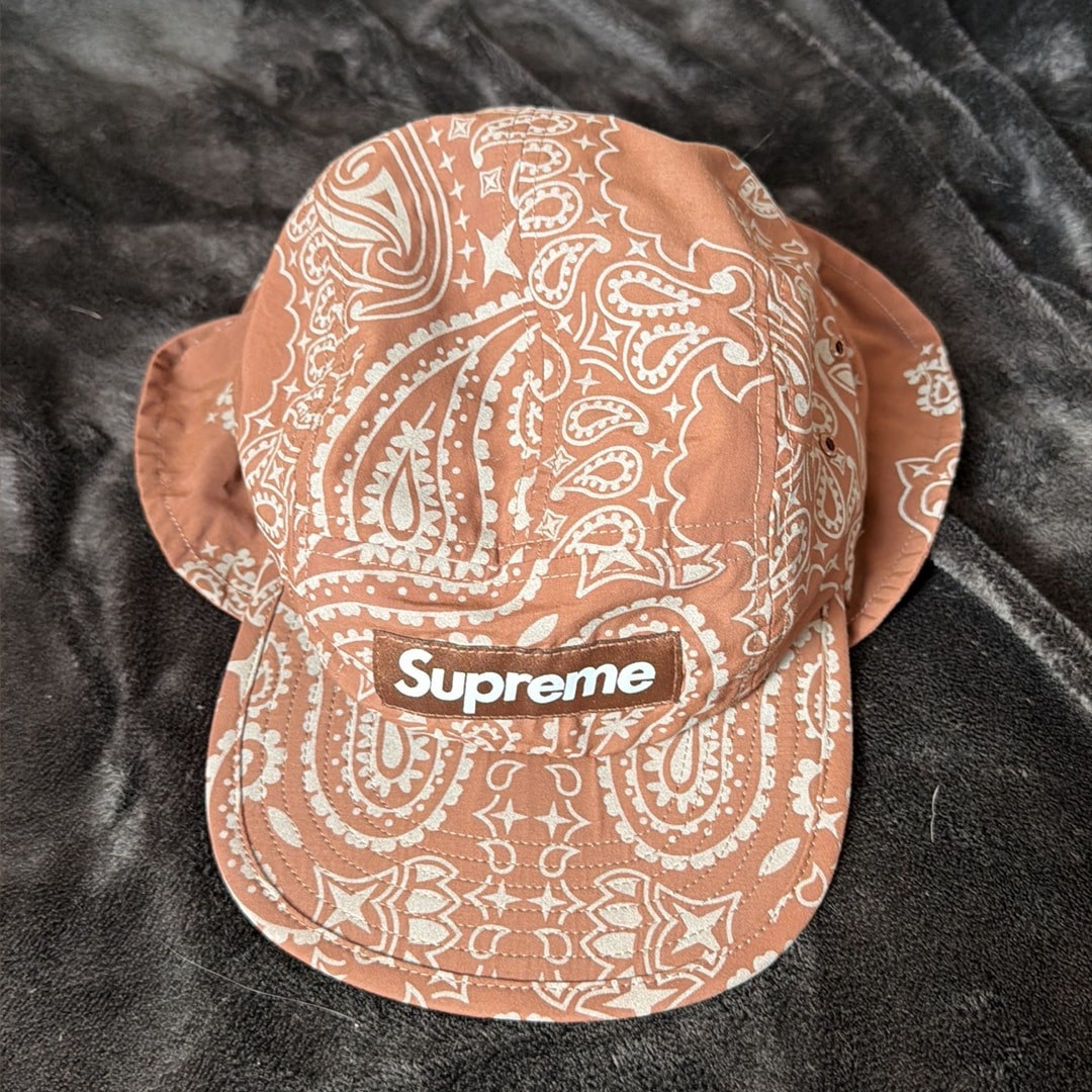 Supreme Reflective Bandana Sunshield Camp Cap "Brown"
