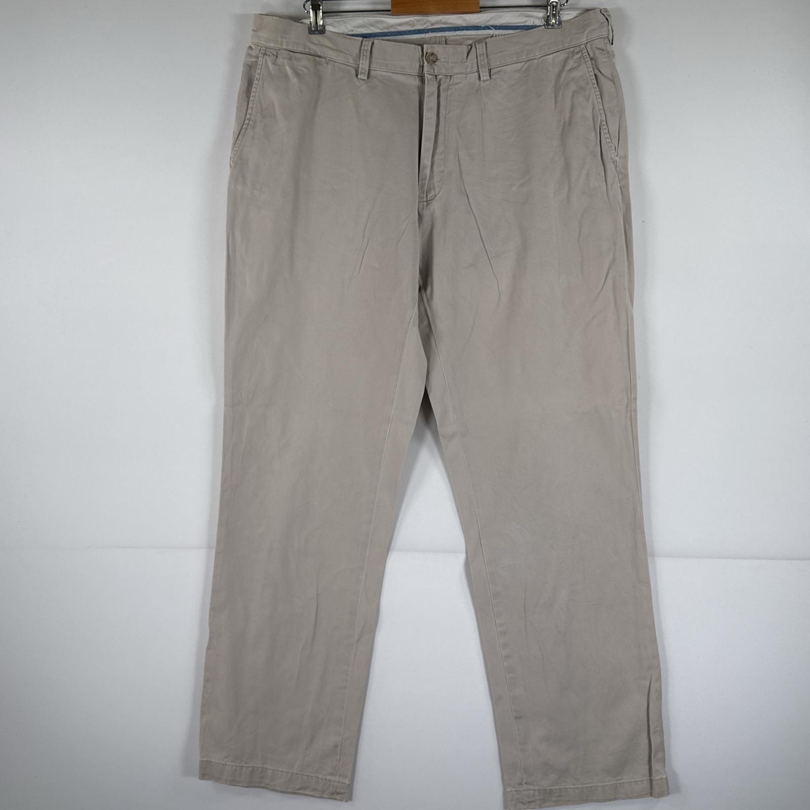 古着 ポロ・ラルフローレン POLO RALPH LAUREN チノパンツ ポロチノ ワンポイント スラックス 大きいサイズ w38 L32  ベージュ メンズ