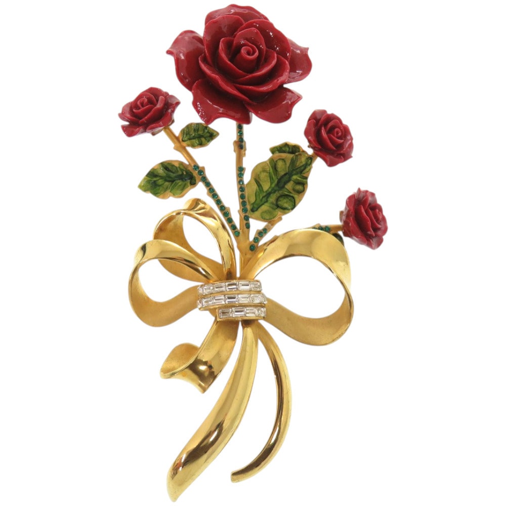 ドルチェアンドガッバーナ  ローズフラワー   メタル  レッド
