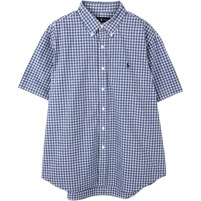 古着 ラルフローレン Ralph Lauren 半袖 ボタンダウン チェックシャツ メンズXL相当/eaa665049