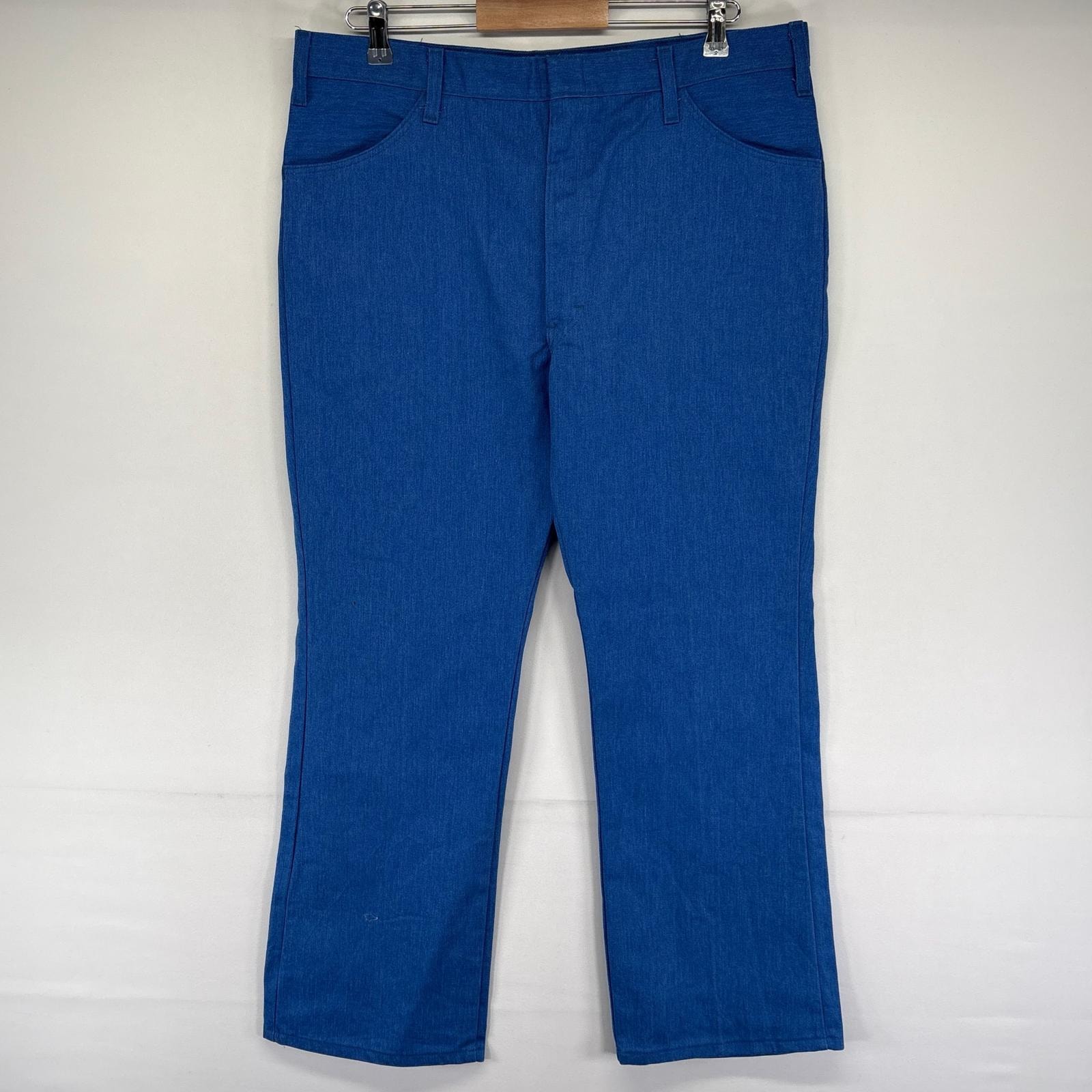 古着 70's/70年代 ヴィンテージ ディッキーズ Dickies デニム パンツ ブーツカット フレアパンツ チビタグ W38 L29  ブルー系 メンズ