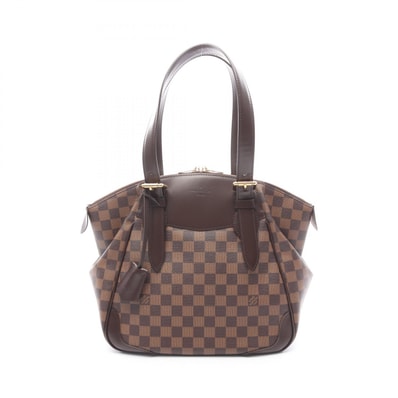 ルイ・ヴィトン LOUIS VUITTON ヴェローナMM ショルダーバッグ バッグ PVCコーティングキャンバス レザー ダミエ エベヌ レディース ブラウン系 N41118 【中古】