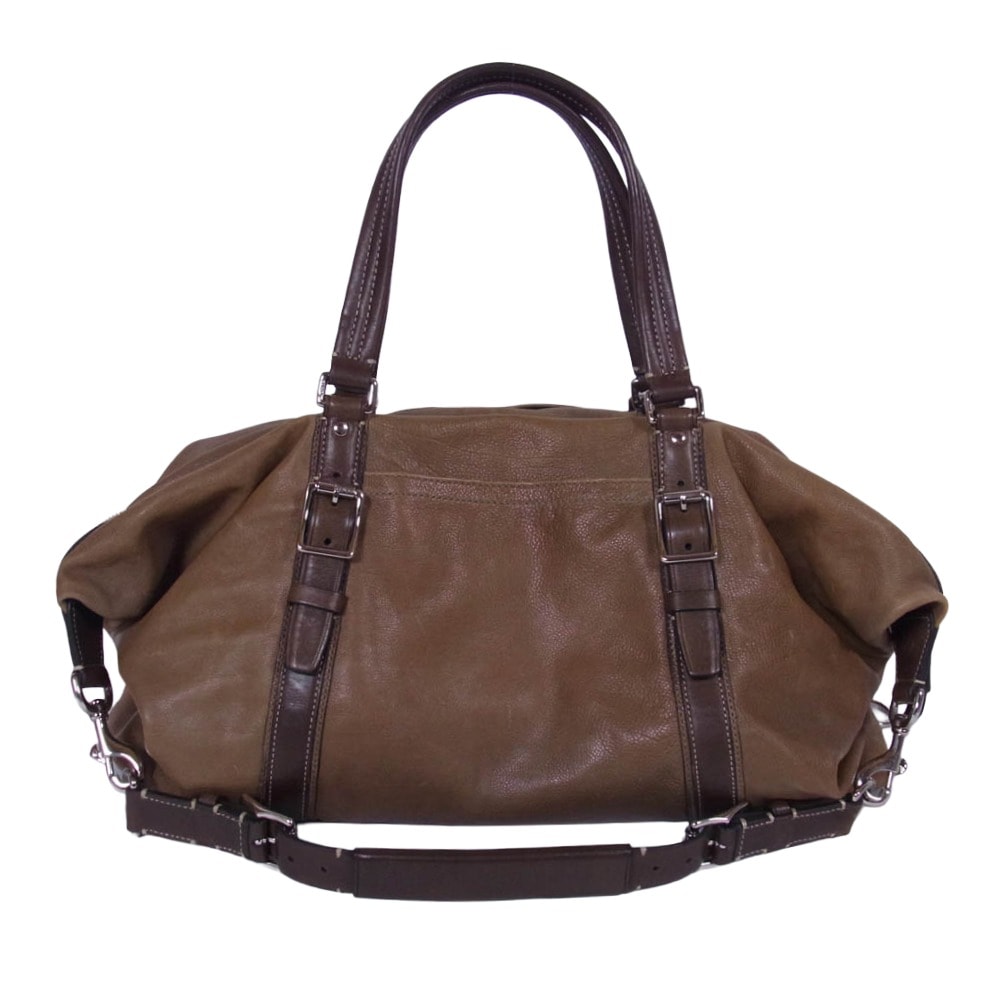 COACH コーチ その他バッグ 70388 Harrison Large Ziptop Satchel ハリソン ラージ ジップトップ サッチェル レザー ボストン バッグ ブラウン系【中古】