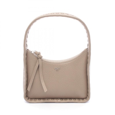 フェンディ FENDI スモール フェンデッセンス セレリア ハンドバッグ バッグ レザー レディース ベージュ系 8BS094 【中古】