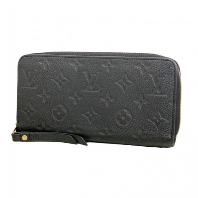 【6db2069-k】ルイヴィトン 長財布 モノグラム・アンプラント ジッピーウォレット M60571 ノワール【中古】レディース