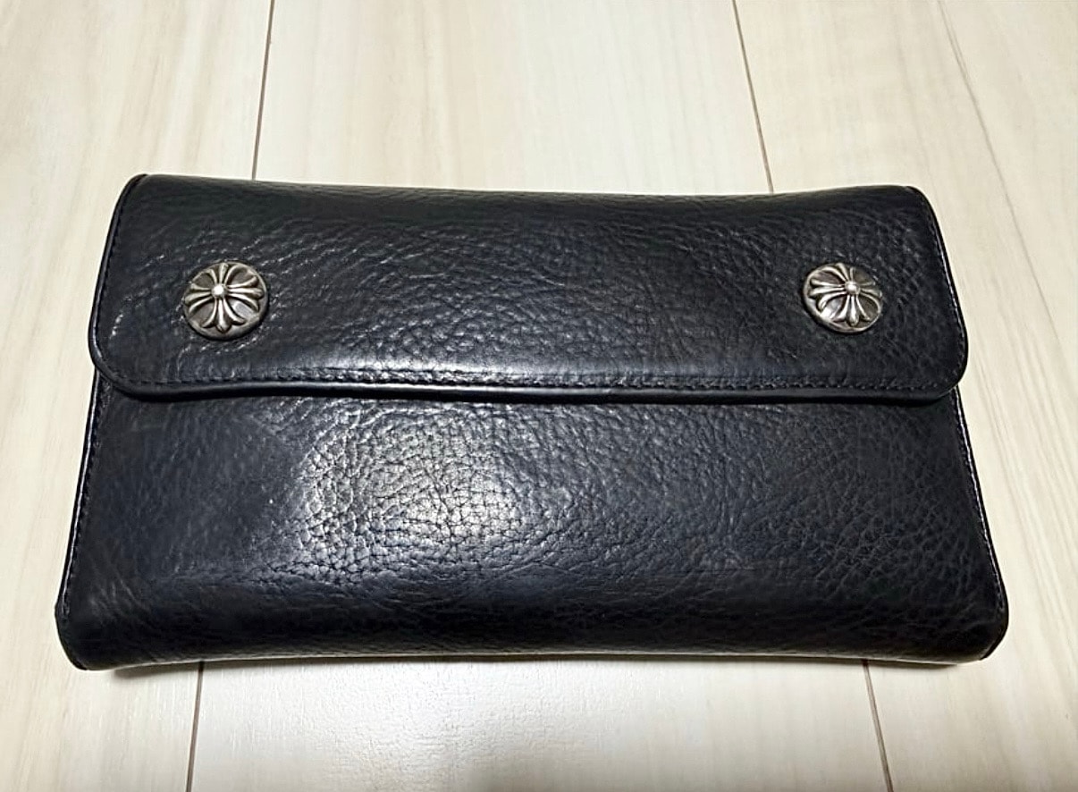 (美品) クロムハーツウェーブウォレット CHROME HEARTS WAVE wallet