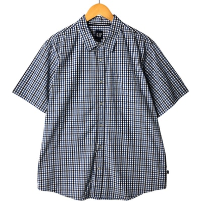 古着 ギャップ GAP 半袖 コットン チェックシャツ メンズXL相当/eaa572779