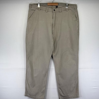 古着 カーハート Carhartt ダック パンツ ダックパンツ ツールポケット ワンポイントロゴ 大きいサイズ W44×L32 ベージュ系 メンズ