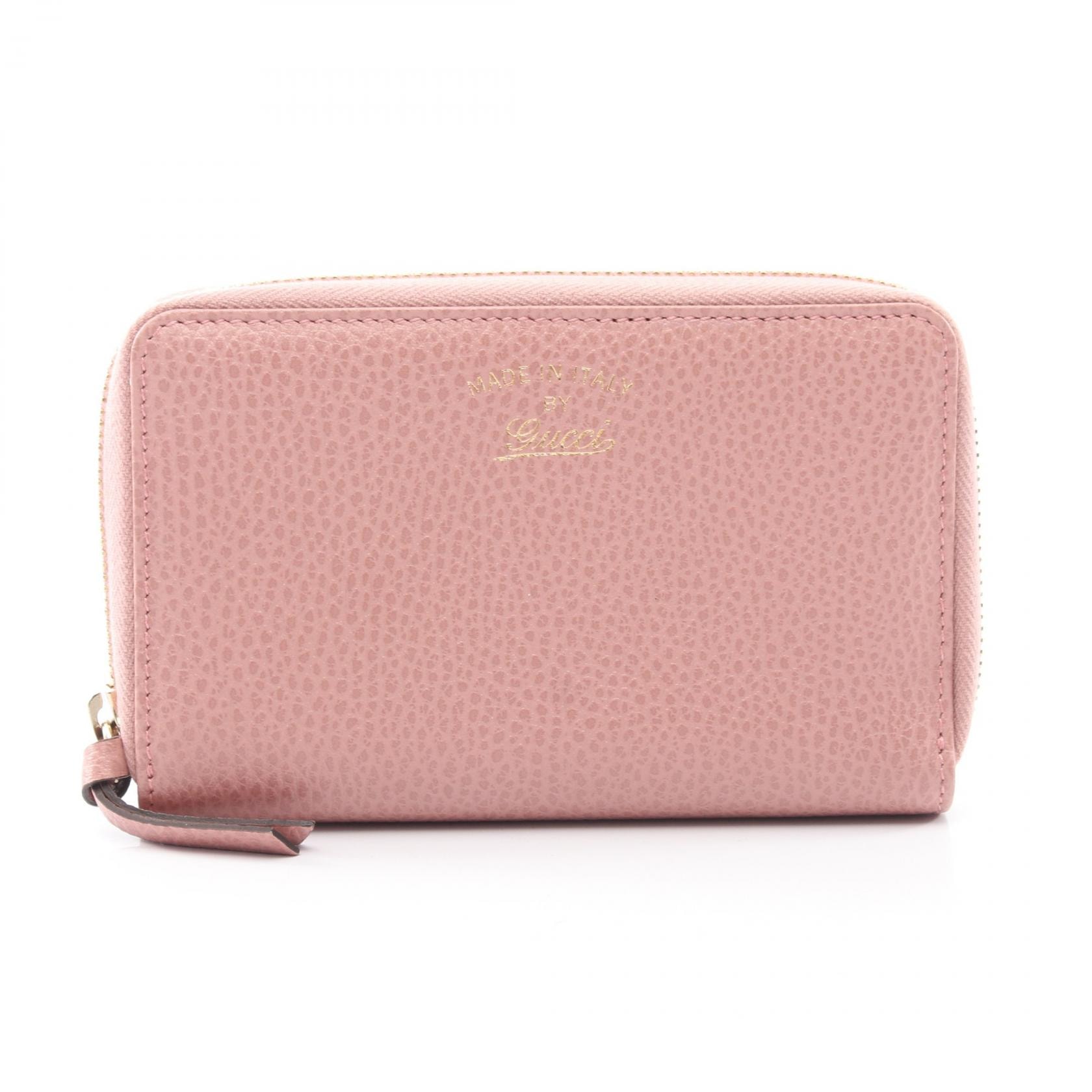 グッチ GUCCI スウィング ラウンド財布 財布 レザー レディース ピンク系 354497 【中古】