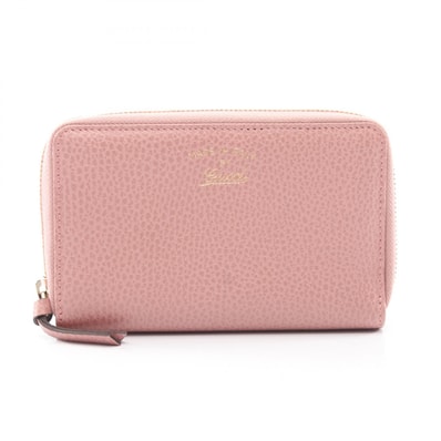 グッチ GUCCI スウィング ラウンド財布 財布 レザー レディース ピンク系 354497 【中古】