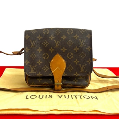 LOUIS VUITTON ルイヴィトン カルトシエール MM モノグラム レザー PVC ショルダーバッグ ブラウン
25780