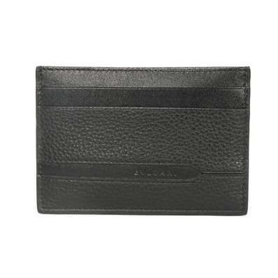 BVLGARI ブルガリ オクト カードホルダー グレイン カーフ パスケース 名刺入れ RFID ICチップ ロゴ エンボス ブラック カードケース 36969