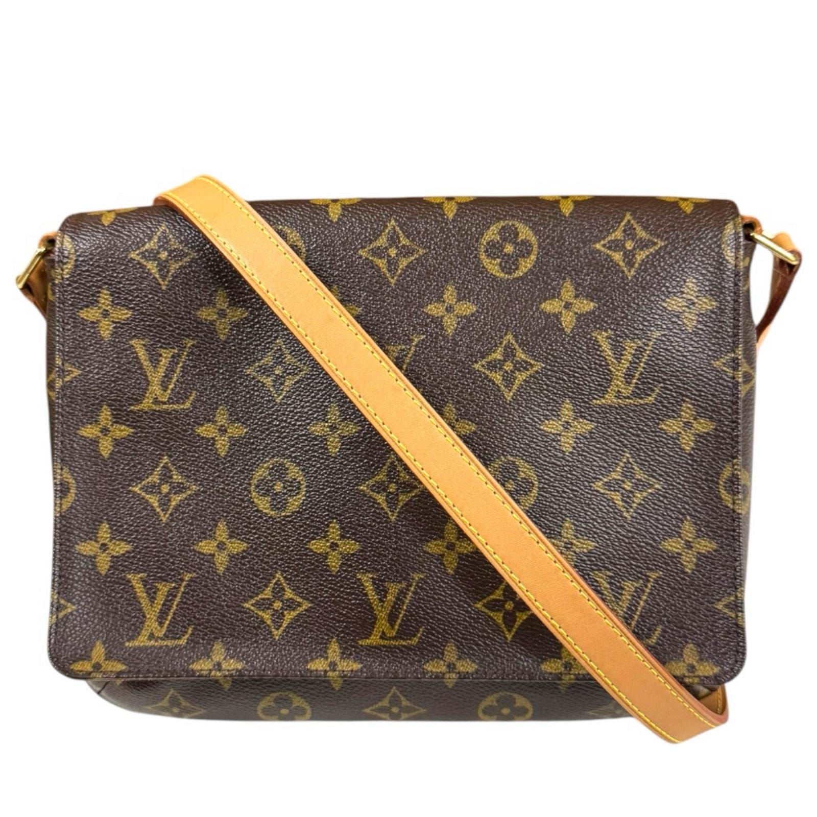 ルイヴィトン ミュゼットタンゴ  モノグラム ショルダーバッグ モノグラムキャンバス M51388 ブラウン レディース LOUIS VUITTON  中古