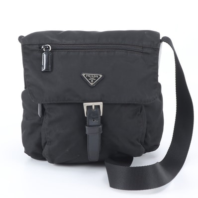 ■美品 プラダ テスート ナイロントライアングルロゴショルダーバッグ