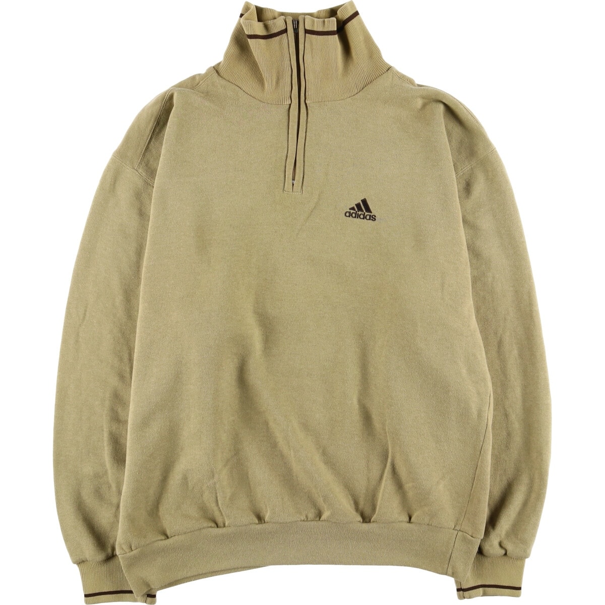 古着 90年代 アディダス adidas ハーフジップスウェットシャツ トレーナー メンズL相当 ヴィンテージ/eaa587547