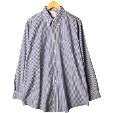 古着 ブルックスブラザーズ Brooks Brothers Est.1818 長袖 ボタンダウンストライプシャツ メンズXL相当/eaa566939