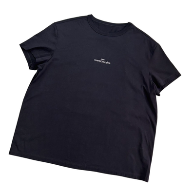 Maison Margiela メゾン マルジェラ ロゴ クルーネック 半袖Tシャツ S30GC0701 52 コットン ブラック メンズ【中古】