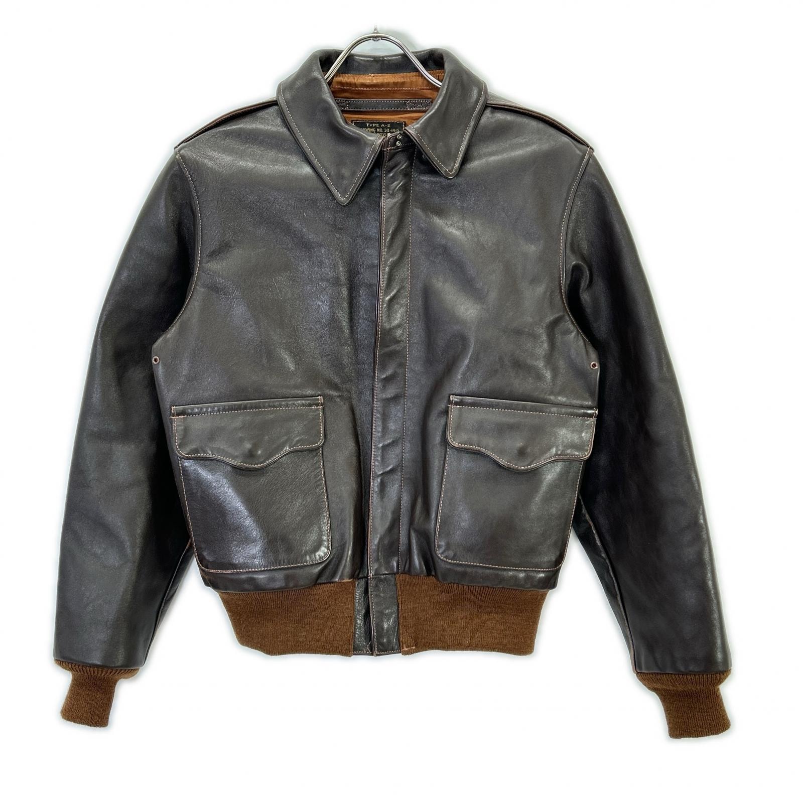 ザリアルマッコイズ 30-1415 A-2 W535 DRAWING ブラウン フライトジャケット 34