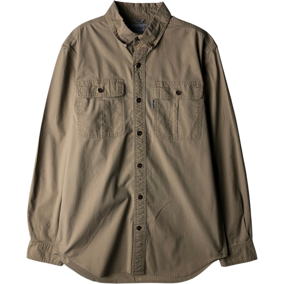 古着 カーハート Carhartt RELAXED FIT 長袖 ボタンダウン ワークシャツ メンズM相当/eaa619772